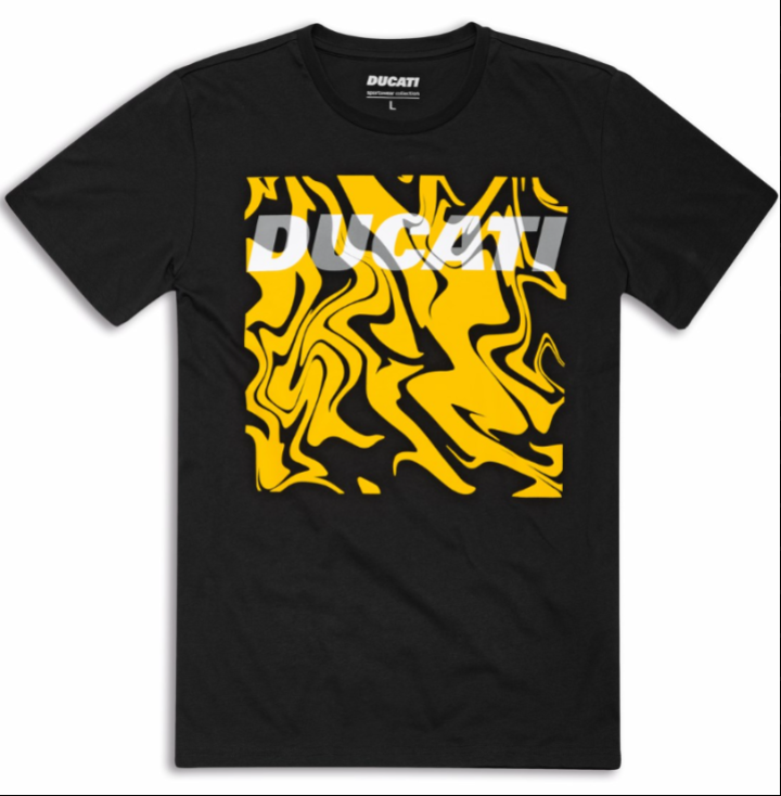 Ducati Art Yellow and Black Small T-shirt