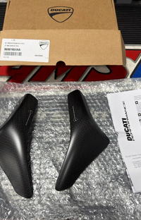 Ducati OEM V4 Carbon Tank Protectors 96981951AA
