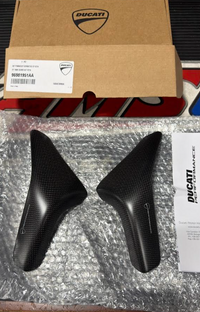 Ducati OEM V4 Carbon Tank Protectors 96981951AA
