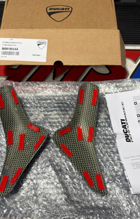 Ducati OEM V4 Carbon Tank Protectors 96981951AA
