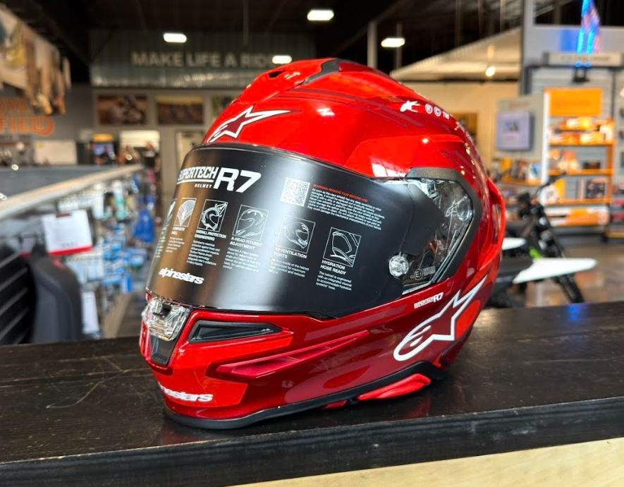 Alpinestars S-R7 A-Core Red White Glossy Medium Helmet