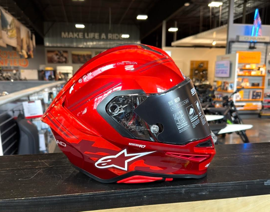 Alpinestars S-R7 A-Core Red White Glossy Medium Helmet