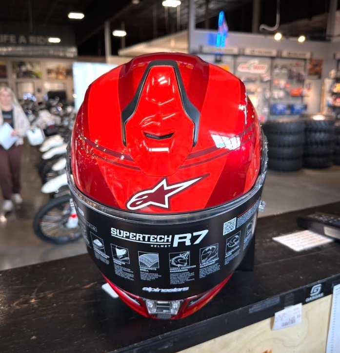 Alpinestars S-R7 A-Core Red White Glossy Medium Helmet