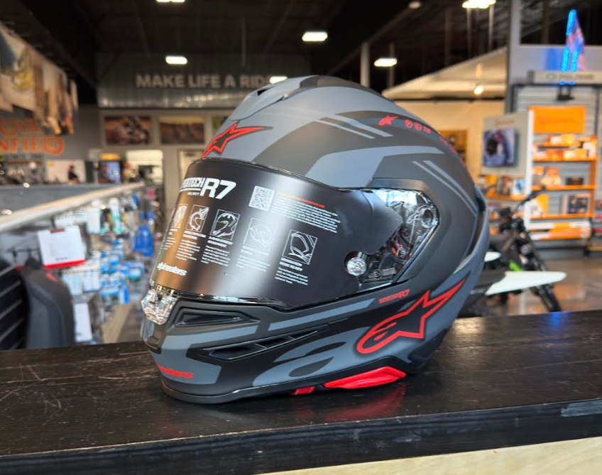 Alpinestars S-R7 A-Core Matte Black Gray Red Large Helmet