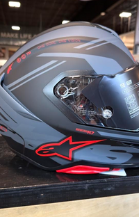 Alpinestars S-R7 A-Core Matte Black Gray Red Large Helmet
