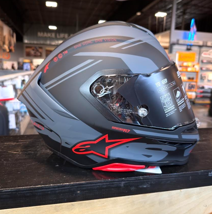 Alpinestars S-R7 A-Core Matte Black Gray Red Large Helmet