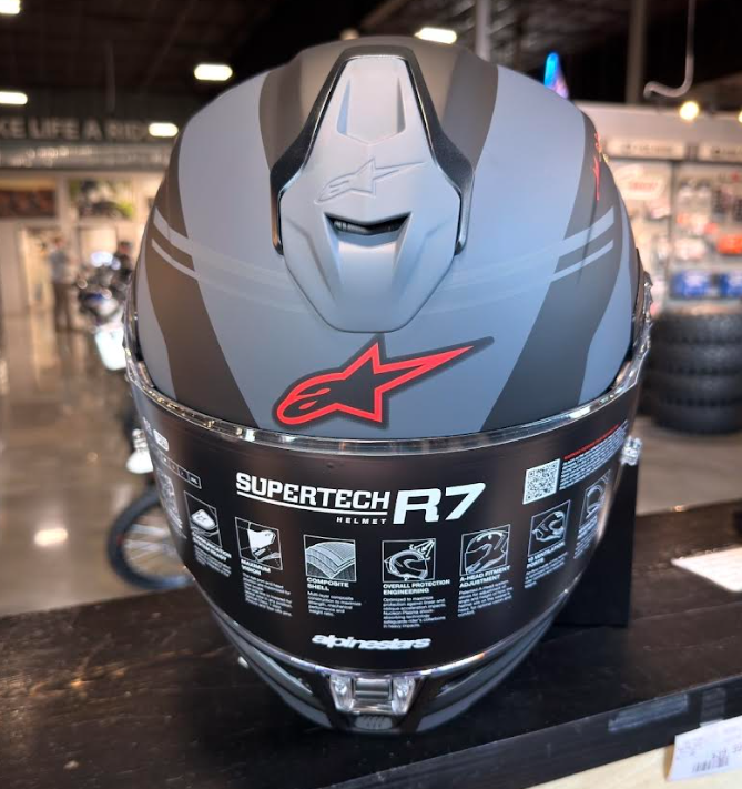 Alpinestars S-R7 A-Core Matte Black Gray Red Large Helmet