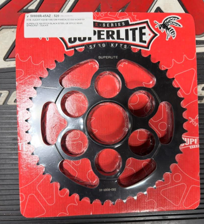 Superlite Ducati Sprocket 520 Steel OEM Style Rear 45 tooth