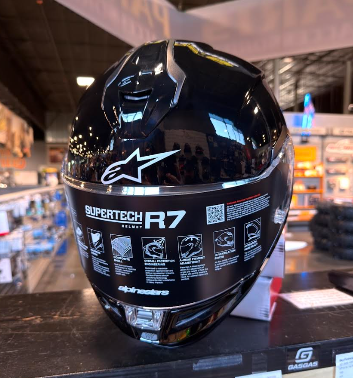 Alpinestars S-R7 Black Glossy Medium Helmet