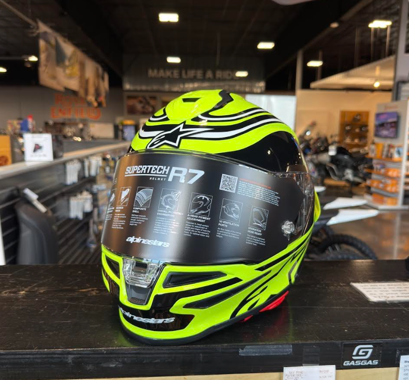 Alpinestars S-R7 Zeal Yellow Flou Medium Helmet
