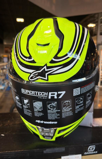 Alpinestars S-R7 Zeal Yellow Flou Medium Helmet
