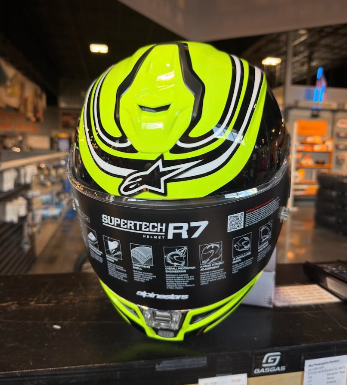 Alpinestars S-R7 Zeal Yellow Flou Medium Helmet