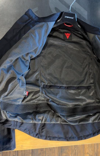 Dainese Air Fast Tex Jacket Size 54 Black and Fluorescent Red New
