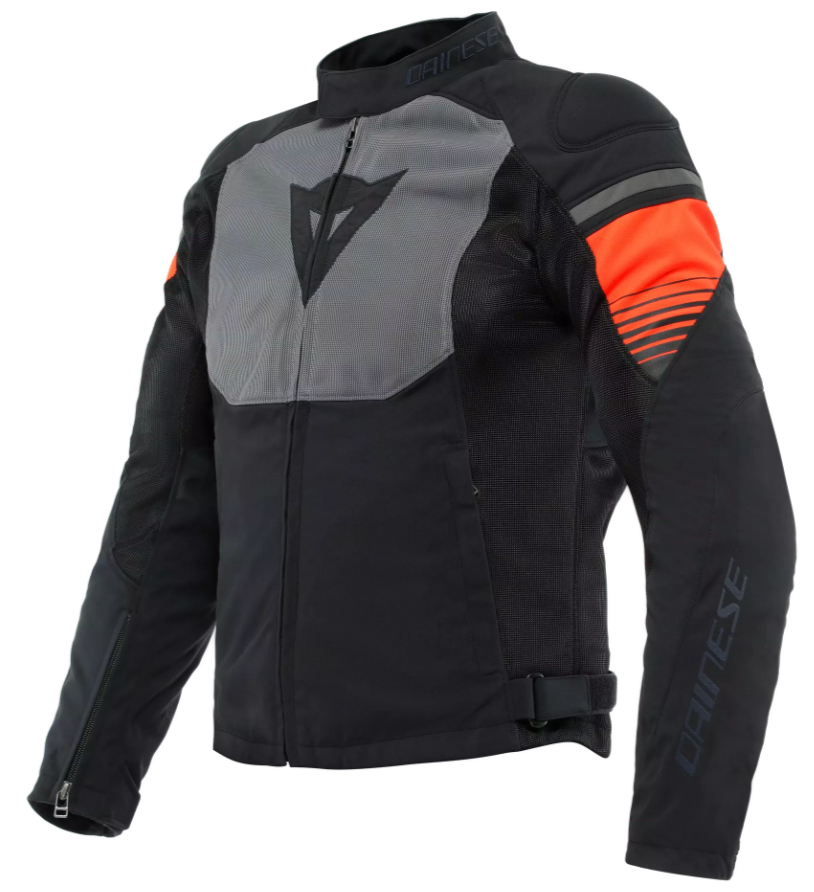 Dainese Air Fast Tex Jacket Size 54 Black and Fluorescent Red New