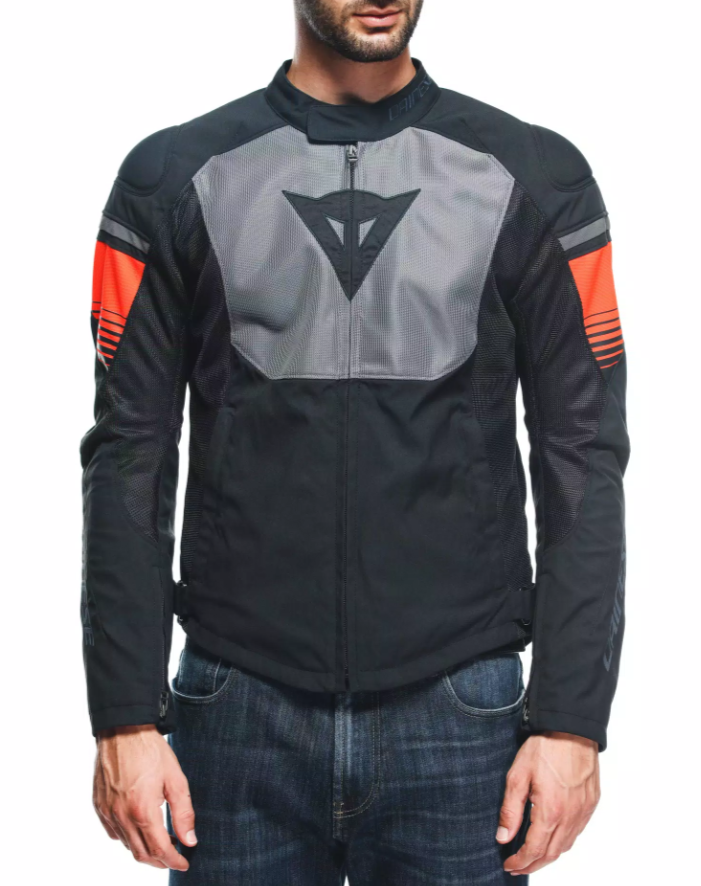 Dainese Air Fast Tex Jacket Size 54 Black and Fluorescent Red New