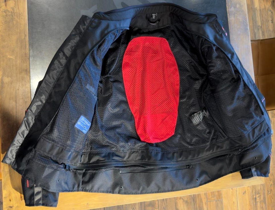 RST S1 CE Motorcycle Jacket Large Black Grey Red Textile New