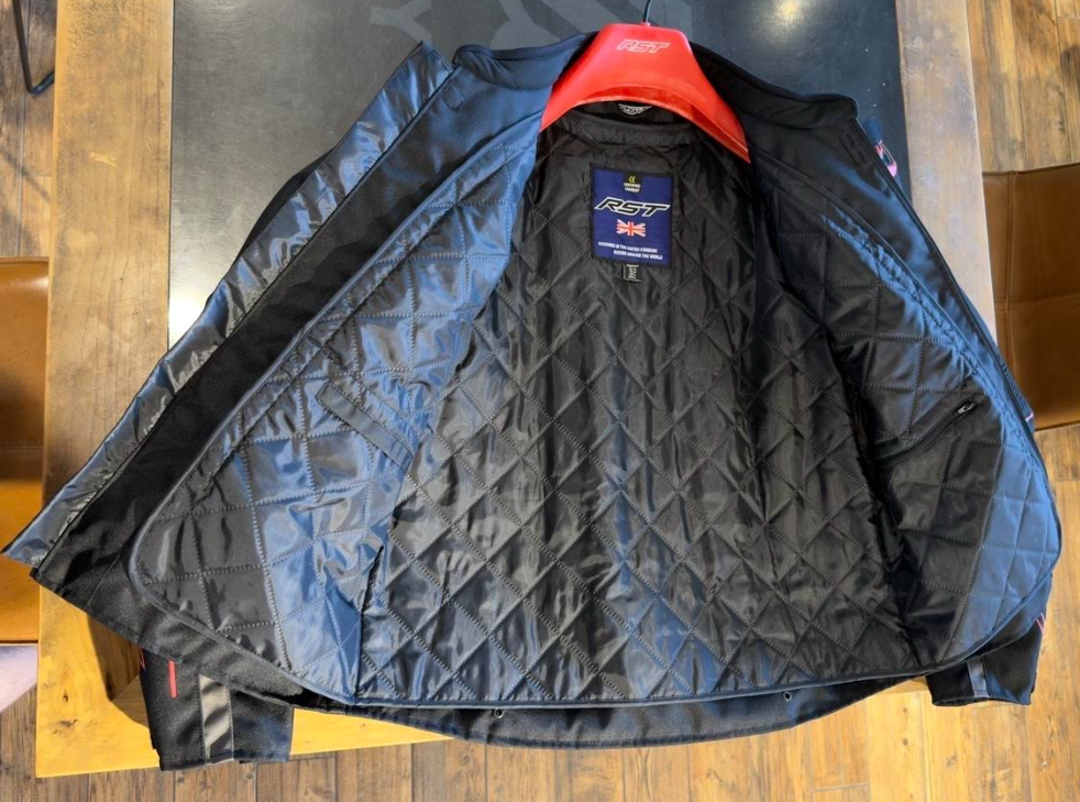 RST S1 CE Motorcycle Jacket Large Black Grey Red Textile New