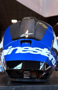 NEW Alpinestars Supertech R10 Arius Carbon Blue White Small Helmet
