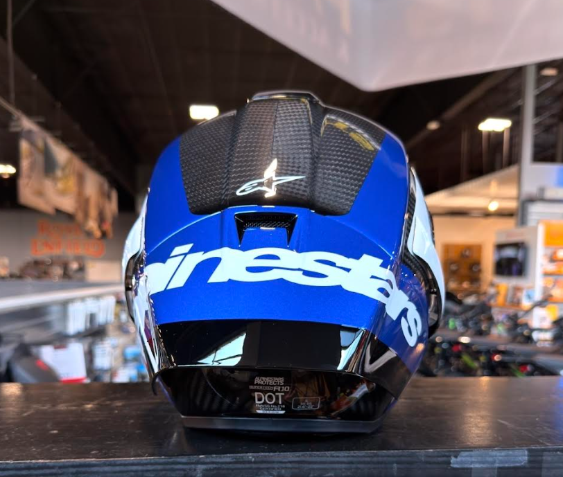 NEW Alpinestars Supertech R10 Arius Carbon Blue White Small Helmet