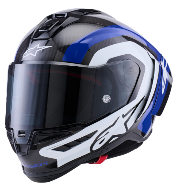 NEW Alpinestars Supertech R10 Arius Carbon Blue White Small Helmet