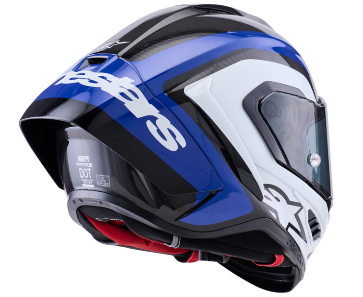 NEW Alpinestars Supertech R10 Arius Carbon Blue White Small Helmet
