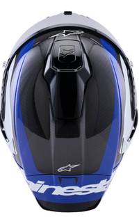 NEW Alpinestars Supertech R10 Arius Carbon Blue White Small Helmet

