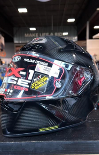 NEW KYT KX-1 Race GP Glossy Carbon XL Helmet

