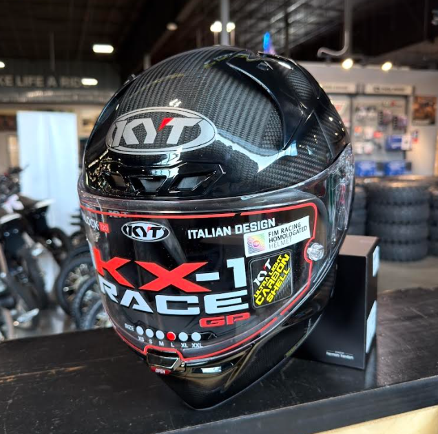 NEW KYT KX-1 Race GP Glossy Carbon XL Helmet