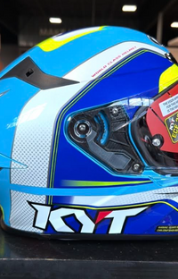 NEW KYT TT-REVO Grand Prix White Blue XL Helmet
