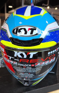 NEW KYT TT-REVO Grand Prix White Blue XL Helmet
