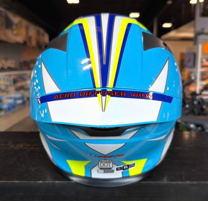 NEW KYT TT-REVO Grand Prix White Blue XL Helmet