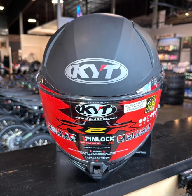NEW KYT R2R Solid Matte Black Medium Helmet