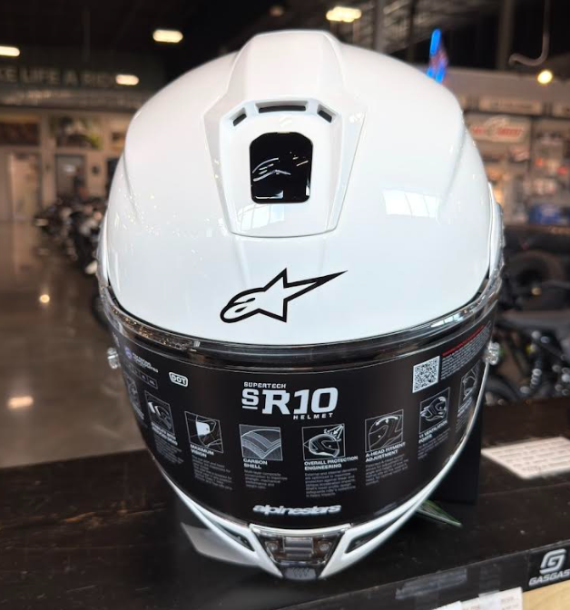 NEW Alpinestars Supertech R10 Gloss White Large Helmet