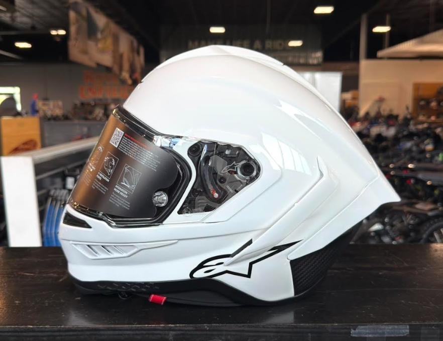 NEW Alpinestars Supertech R10 Gloss White Large Helmet