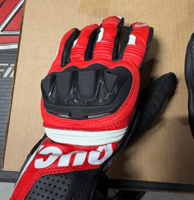 NEW Ducati Sport C5 Fabric Leather Red Black XL Gloves