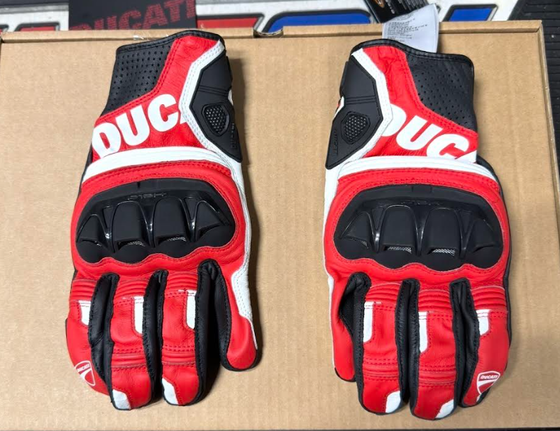 NEW Ducati Sport C5 Fabric Leather Red Black XL Gloves