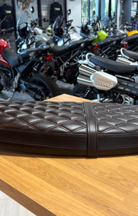 NEW OEM Triumph Brown Quilted Bench Seat A9708614

