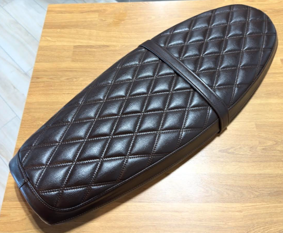 NEW OEM Triumph Brown Quilted Bench Seat A9708614