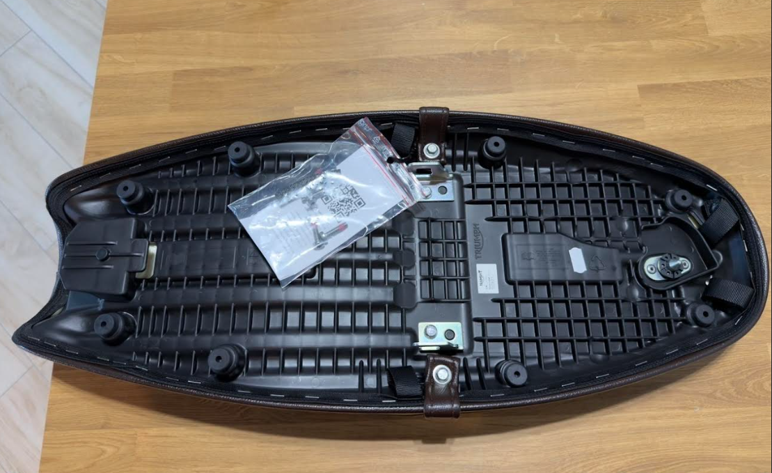 NEW OEM Triumph Brown Quilted Bench Seat A9708614