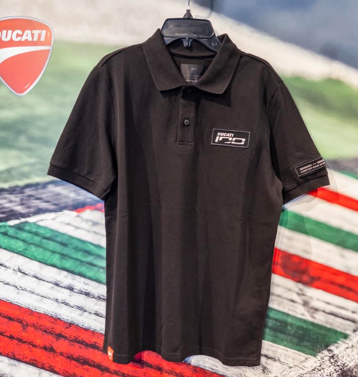NEW Ducati One Hundred 100th Anniversary Black Polo Men's EU Large US MED