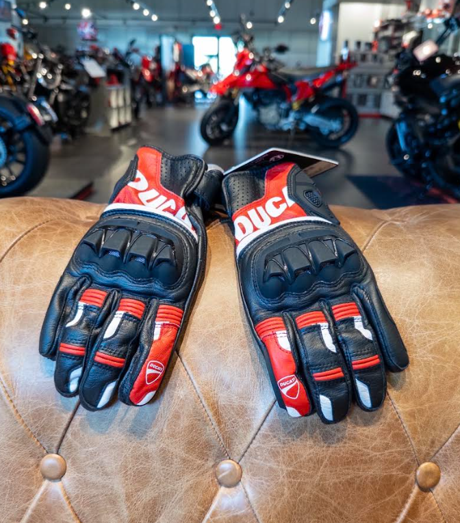 NEW OEM Ducati Sport C4 Held Leather Motorcycle Gloves Large