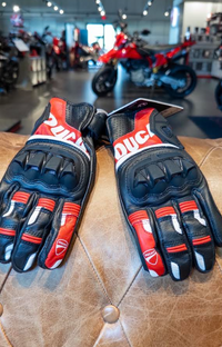 NEW OEM Ducati Sport C4 Held Leather Motorcycle Gloves Large
