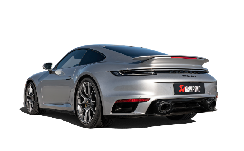 NEW Akrapovic TP-T/S/33 Black Titanium Tail Pipe Set Porsche 911 Turbo S 992