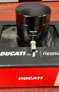 NEW Ducati Rizoma Black Brake Fluid Reservoir Billet Aluminum 96180571AA
