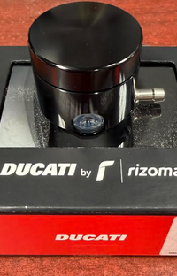 NEW Ducati Rizoma Black Brake Fluid Reservoir Billet Aluminum 96180571AA
