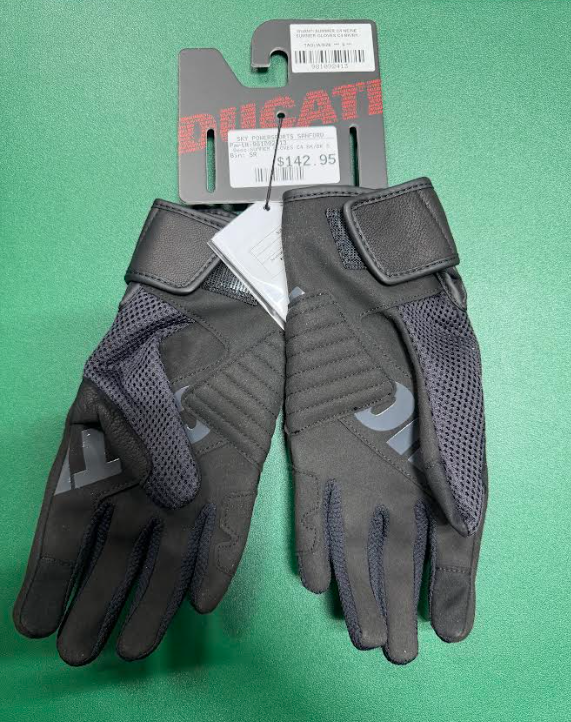 NEW Ducati Summer C4 Spidi Motorcycle Gloves Size Large 981092415
