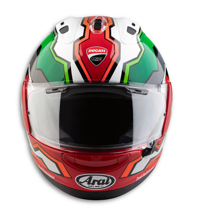 NEW Ducati Corse V8 Flag Arai Corsair-X Full Face Helmet Medium 981092104