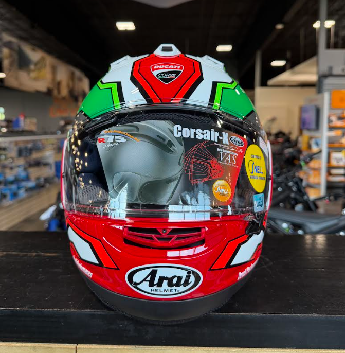 NEW Ducati Corse V8 Flag Arai Corsair-X Full Face Helmet Medium 981092104