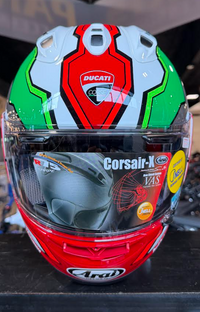 NEW Ducati Corse V8 Flag Arai Corsair-X Full Face Helmet Medium 981092104
