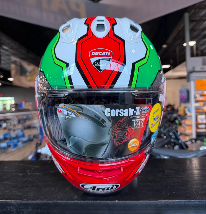 NEW Ducati Corse V8 Flag Arai Corsair-X Full Face Helmet Medium 981092104